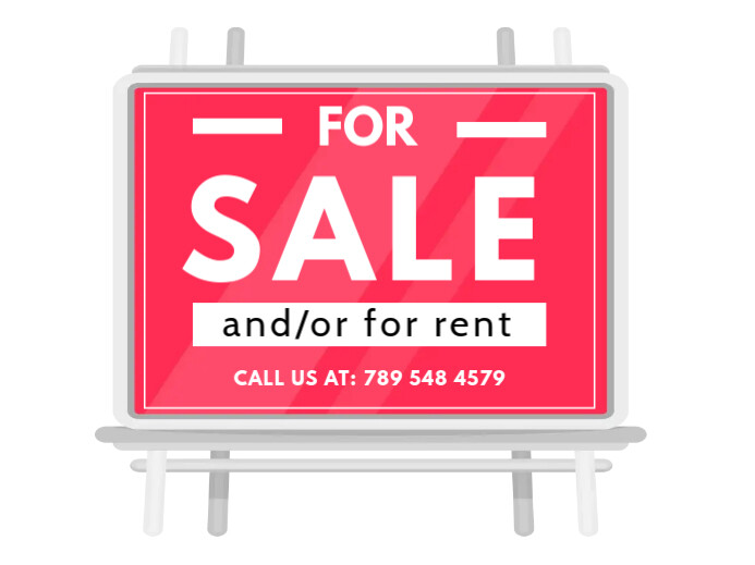 Real Estate Ad Template, Yard Sign Znak podwórkowy