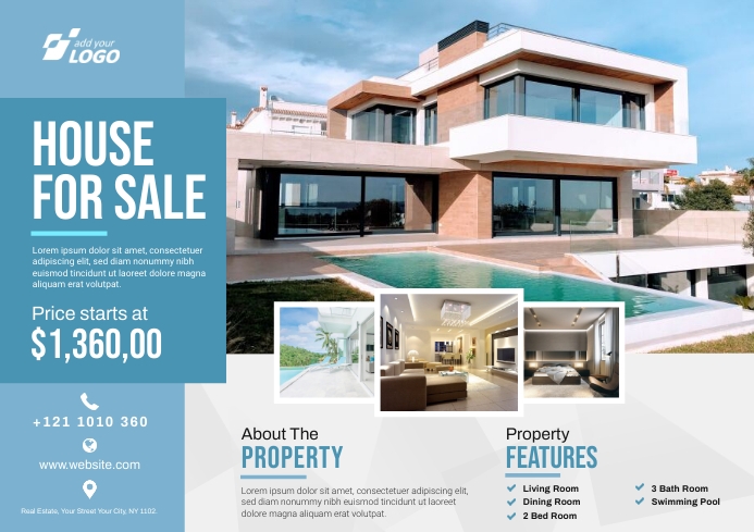 Ad Document Examples Real Real Estate Ad Template | PosterMyWall