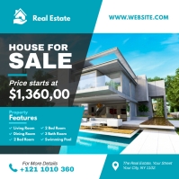 Azul Real Estate Sale Instagram na Post Template