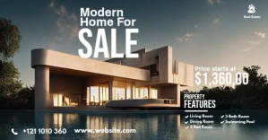 Real Estate Ad Template Изображение, которым поделились на Facebook