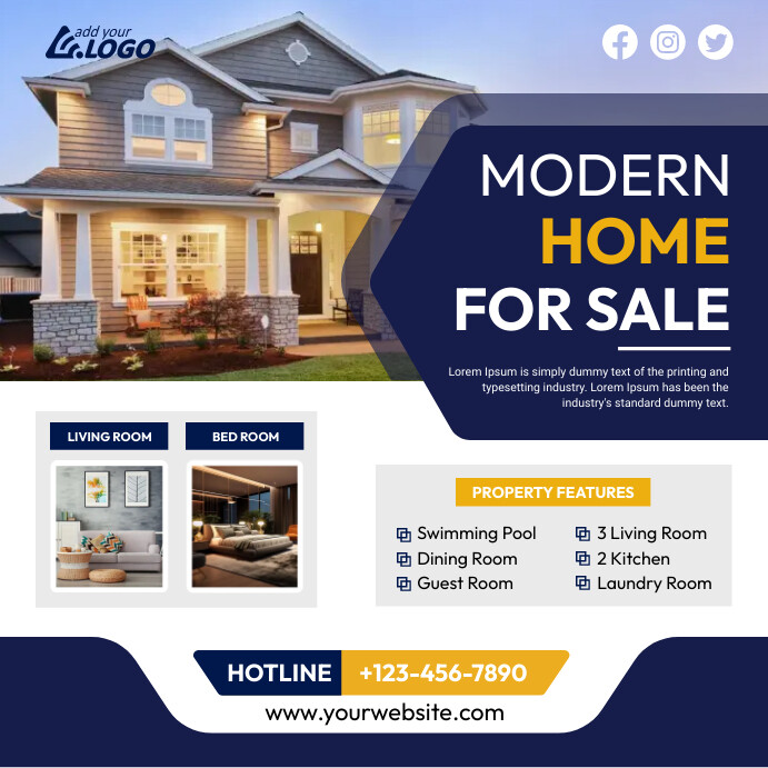 Ad Document Examples Real Real Estate Ad Template | PosterMyWall