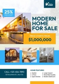 Real Estate Ad Template for Property Sales and Open House Events A4
