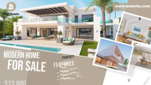 Grijs Real Estate Sale Facebook Cover Video Template