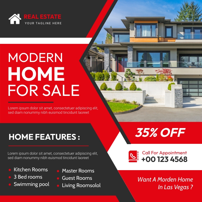 House Advertisement Examples Real Estate Ads Template | PosterMyWall