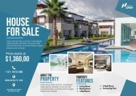 Real Estate Advert Postcard template