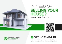 real estate advertisement postcard template d Postkort