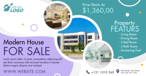 Real Estate Agency Ad Изображение, которым поделились на Facebook template