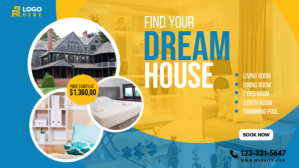 Real Estate Agency Ads Facebook Cover Video (16:9) template