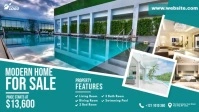 Real Estate Agency Ads Video Sampul Facebook (16:9) template