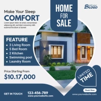 Real Estate Agency Ads Publicación de Instagram template