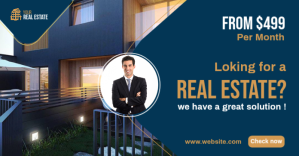 Real Estate Agency Ads Изображение, которым поделились на Facebook template