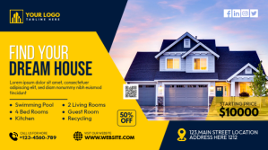 Yellow Real Estate Promotion Digital Display Template