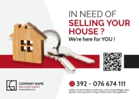 Real estate agency postcard advertisement 202 template