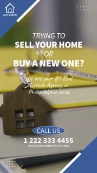 Real Estate Agency Video Instagram Ad Digital Display (9:16) template