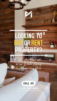 Modern and Minimal Real Estate Agency Buy or Rent Video Ad Instagram Story template