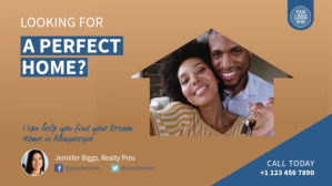 Brązowy Real Estate Promotion Digital Display Template