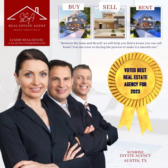 REAL ESTATE AGENT AD DESIGN TEMPLATE | PosterMyWall