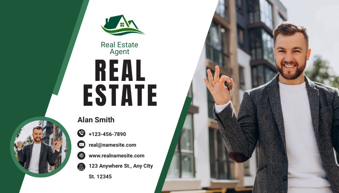 Image 1 for Real Estate Agent Business Card Template
