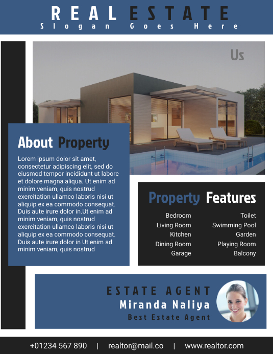 Immobilienmakler Flyer Vorlagen Design Datei Vorlage Postermywall