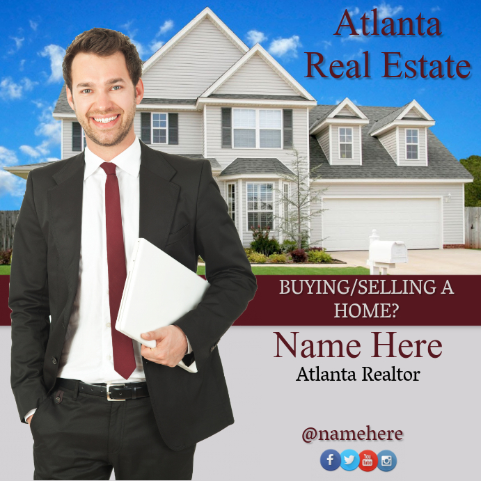 Real Estate Agent Message Instagram template