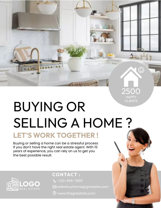 Real estate agent template Flyer (US-Letter)