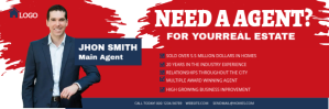 Real Estate Agent Twitter header Twitter-header template