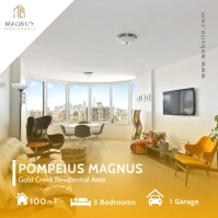 real estate banner rental advertisement Instagram Post template