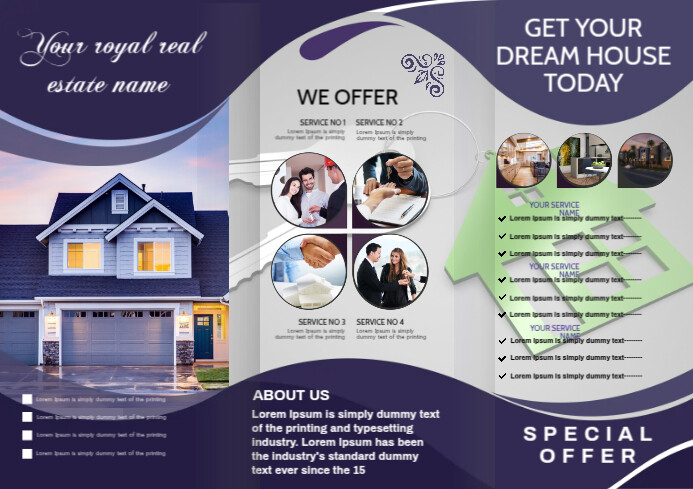 Real estate brochure A4 template