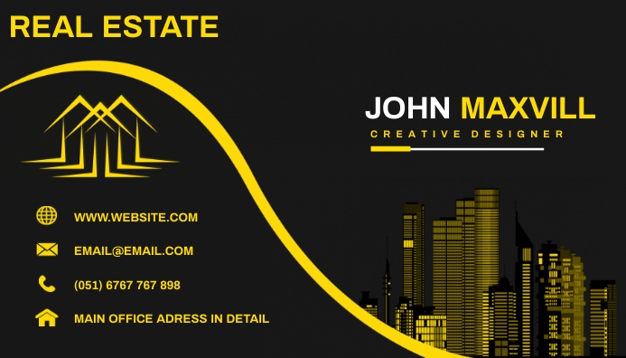 Real estate business card Carte de visite template