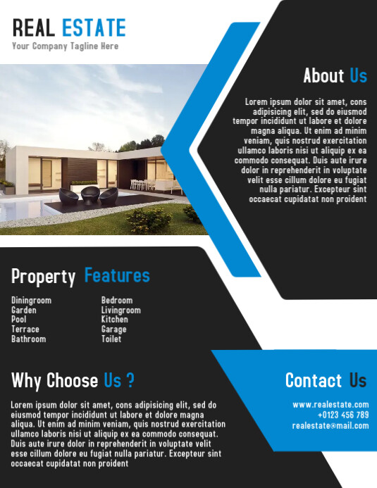 Immobiliengeschaft Flyer Design Vorlage Postermywall
