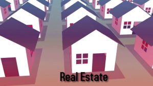 Lyserød Real estate business homes Facebook Cover Video Template