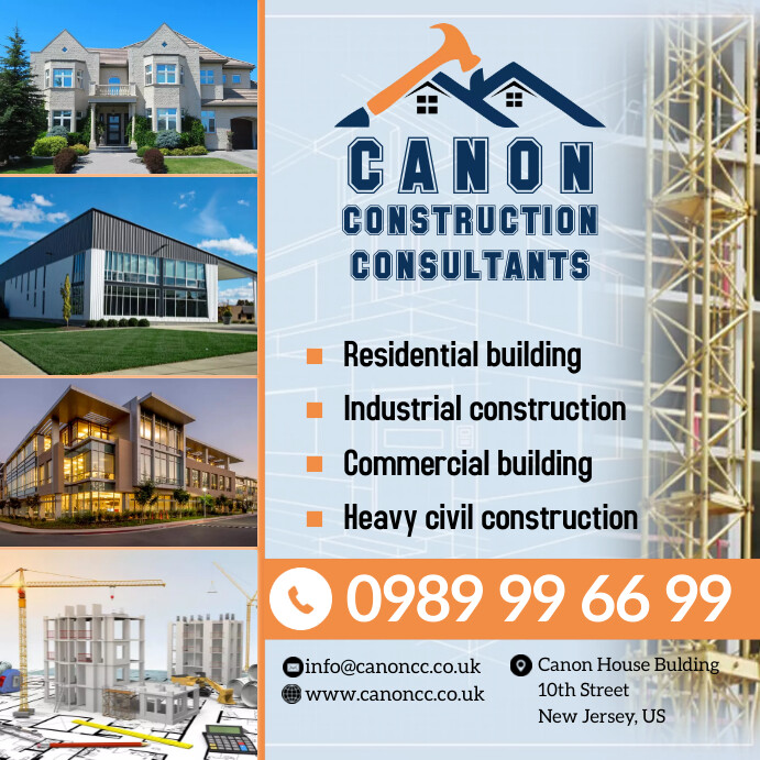 REAL ESTATE CONSTRUCTION ARCHITECH ADS Template | PosterMyWall