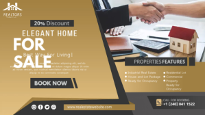 Brown Real Estate Sale Facebook Cover Video Template