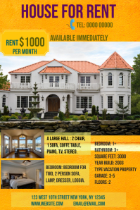 1 370 House Rental Customizable Design Templates Postermywall