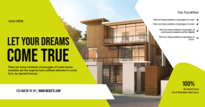 Yellow Real Estate Promotion Facebook Event Cover Template
