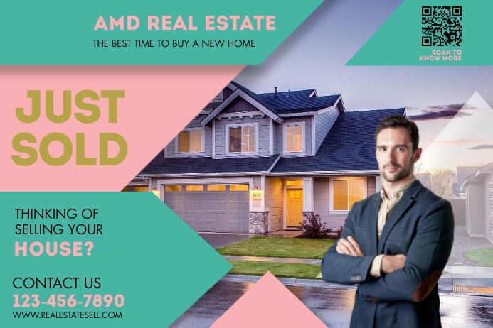 Real Estate Label REAL ESTATE Template | PosterMyWall