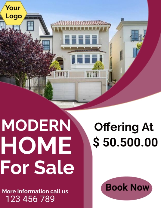 Real Estate Folheto (US Letter) template