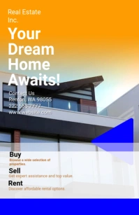 Real Estate Half Page Wide template