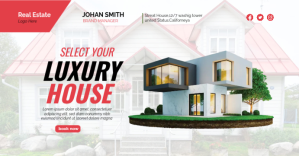 Biały Luxury Real Estate Facebook Event Cover Template