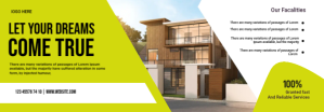 黄色 Real Estate Promotion Tumblr Banner Template