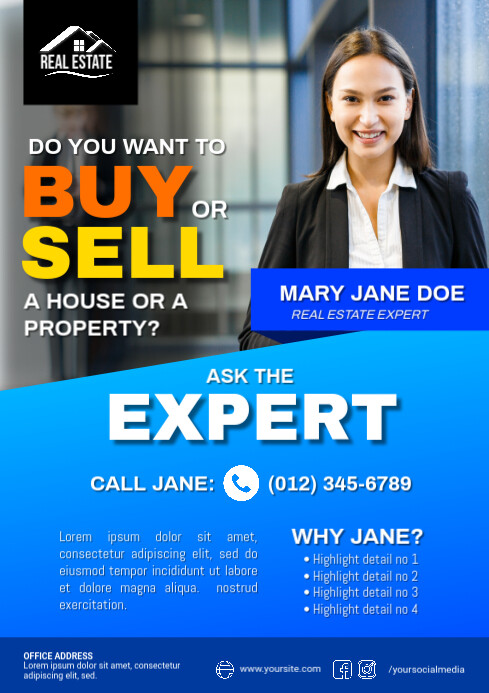 Real Estate Expert Flyer A4 template