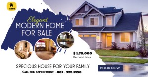White Real Estate Home Sale Facebook Ad Template