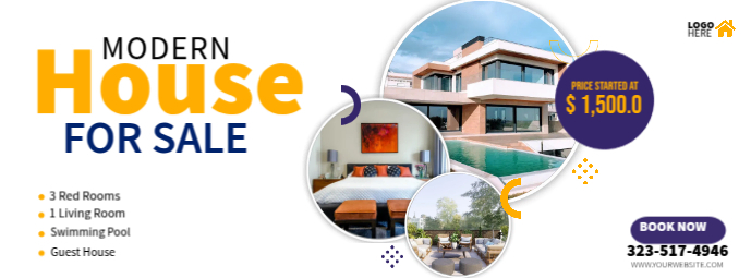 Real Estate Facebook Cover Photo Zdjęcie w tle na Facebooka template