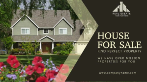 Black Real Estate Facebook Cover Video Template