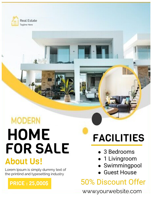 Real estate flyer, ad free template