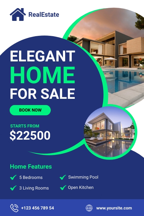 Real Estate Flyer, Poster Template