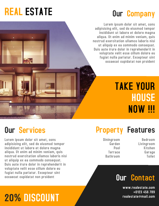 Real Estate Flyer & Brochure Templates Design