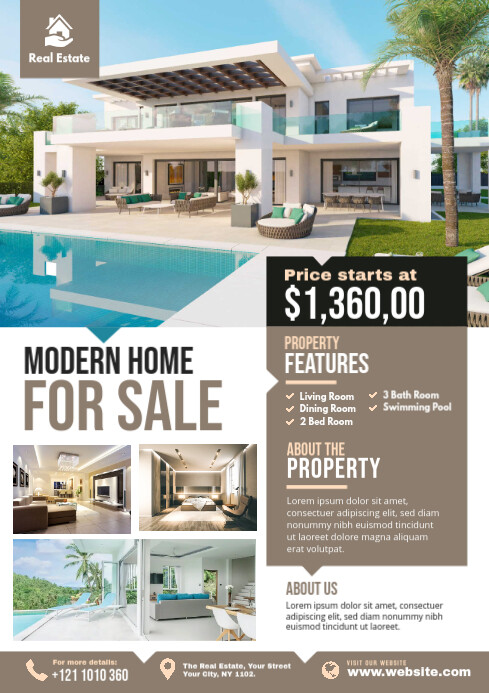 Immobilien Flyer Vorlage Postermywall