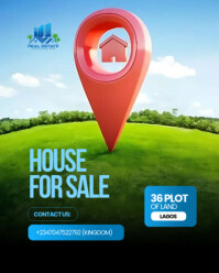 Real Estate Flyer Design Instagram Portrait template