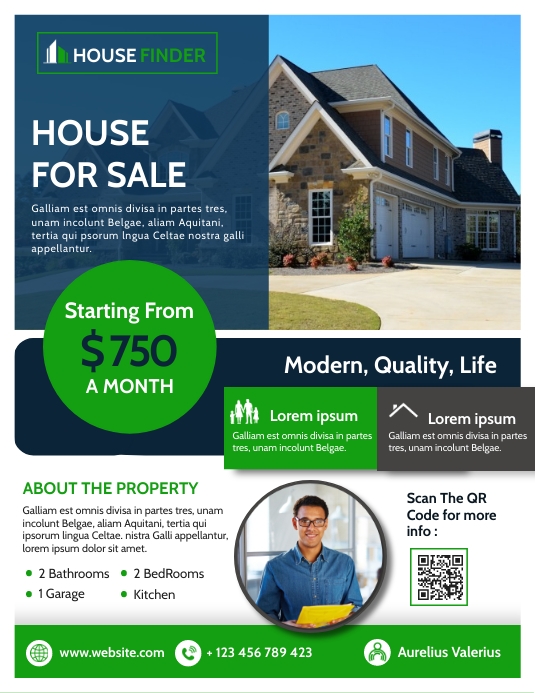 Copy of real estate flyer house for sale | PosterMyWall